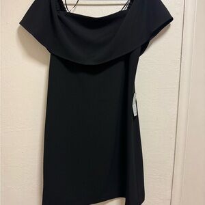Charles Henry Black Off The Shoulder Dress